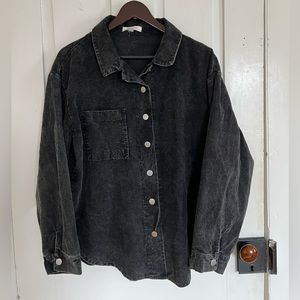 12th Tribe One Size Gray Corduroy Jacket